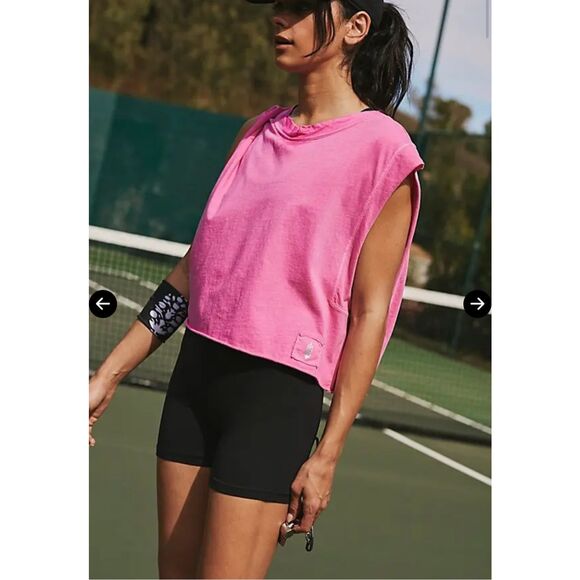 Free People FP movement Inspire Tank top in pink large NWOT - Picture 3 of 10